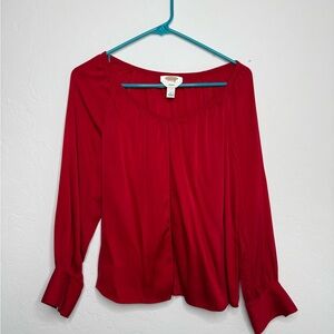 Talbots Vibrant Red Blouse